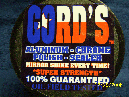  Gord's Aluminum-Chrome-Metal/Cleaner-Polish-Sealer/ALL